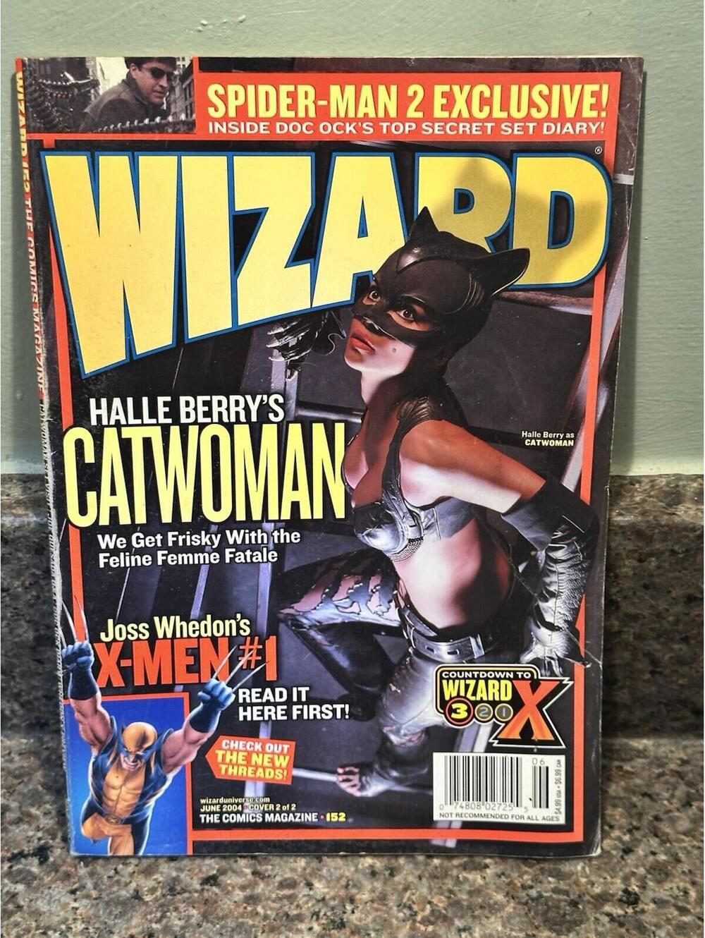Wizard Magazine #152 June 2004 Halle Berry Catwoman Cover Spider-Man 2